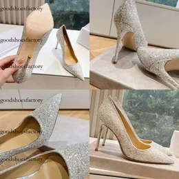 Kvinnor Romy Stilettos Dress Shoes Toe Designers High Heels Leather Stiletto Pumps 85mm Wedding Party Original Edition