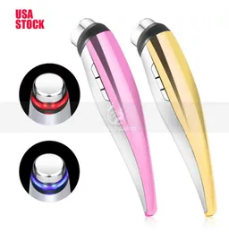 USA Portable Red Blue Light Therapy Ultrasonic Facial Massager Pon Skin Rejuvenation ion Face Cleaner Beauty Care Mach2857919