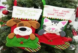 Christmas Stocking Mini Sock Papai Noel Claus Cookie Candy Children039s Bolsa de presente Tree de Natal Hanging Decor3476868