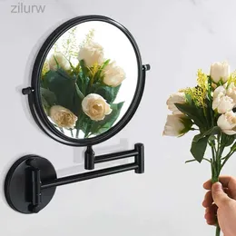 Kompaktowe lusterka 3x powiększenie dwustronne makijaż lustro makijażowy okrągły chromowany ściana łazienki powiększony makijaż golenia lustro D240510