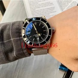 Men Automatic Mechanical Movement Black Sport Wristwatch 44mm Luxury Stainless Steel 2904