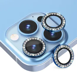 Rhinestone Diamond Eagle Eye Camera Ochraniacz dla iPhone'a 15 14 13 12 11 Pro Max Mini metalowy soczewka bez opakowania detalicznego 100pcs torba