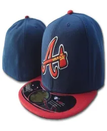 Men039s Braves fitted hat flat brim embroiered team A letter logo fans baseball Hats Cheap Baseball Caps braves on field full c6653997