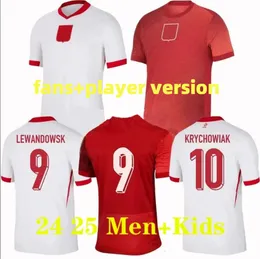 2024 POLAND Soccer Jerseys LEWANDOWSKI Home White Away red 24 25 Polska National Team MILIK PISZCZEK PIATEK GROSICKI KRYCHOWIAK ZIELINSKI Football Shirts Kit Men