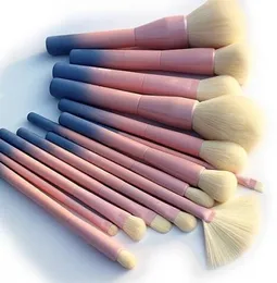14st Makeup Brushes Set Gradient Color Cosmetic Foundation Eyeshadow Eyeliner Brush Set Make Up Brush Tool5013247