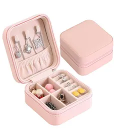 Jewelry Organizer Display Travel Makeup Case Boxes Portable Jewelry Box Zipper Leather Storage Joyeros Organizador De Joyas2817343