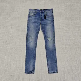 Jeans viola etichetta nera bassa sollevare la strada alta quotidianamente light light indigo maschi denim 019 goccia 240510