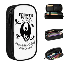 Fashion Quarta Wing Basgiath War College Case Pencil Case Penny per Girl Boy Grug Borse di stoccaggio scolastico di cartoleria scolastica