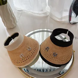 Raffia Straw Hats Дизайнерские алмазные буквы