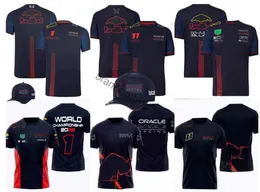 HQ Cycle Ubrania F1 T-shirt Summer New Team Polo Shirt w tym samym stylu oddychając oddychanie czapka Num 1 11 Logo V768