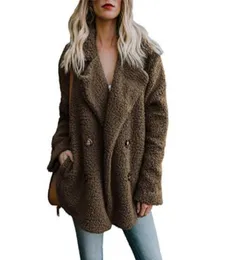 Weweya Winter 2018 Calda soffice inverno soffice inverno Women Fux Fux Coat Women Pocket Giacca da donna Giacca da donna1926158