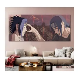 العناصر الجديدة لا يوجد ملصق إطار Sasuke vs Itachi HD Canvas Art Wall Picture المنزل ديكور الأريكة الخلفية هدايا عيد ميلاد LJ201128 DHNF27479264