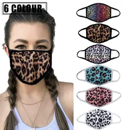 DHL Men Women Leopard Print Face Masks Fashion Fathrestive Covering Dustproof Assable Dible Divels for Outdoor Ki8786515