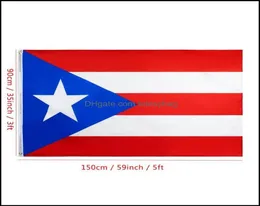 90x150cm Puerto Rico Национальный флаг висящих флагов Баннеры Полиэстер Баннер на открытом воздухе Большое украшение BH3994 Drop Delivery 2021 2084959