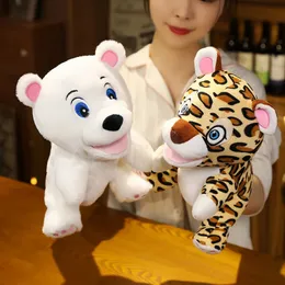 Doldurulmuş Peluş Hayvanlar Oyuncaklar El Parmak Kukla Kawaii Bebekler Eğitim Bebek Oyuncakları Öğrenme Eğitim Maymun Tiger Çocuk Hediye 240510