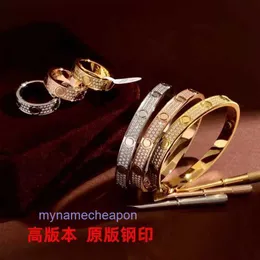 Designer Caritraes Bracciale Bracciale Luxury Nail Version 18k Gold Rose Gold Love Full Diamond Sky Star Ring Non sbiadimento