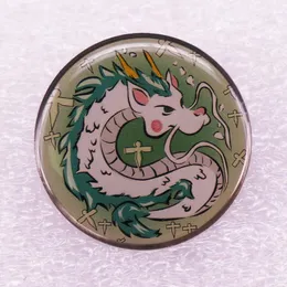 Spirited Away Lovely White Dragon Brooch