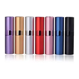 1pc 5ml Mini Perfume Glass Bottle Travel Aluminium Rpray Atomizer فارغة بارفيوم بركر البخاخ