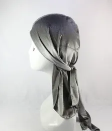 2019 Neue Persönlichkeit Männer Frauen Bandana Velvet Turban Hut Durag Hip Hop Kopfbedeckung Langer Schwanz -Kopfschreibe Piratenhut für Männer und Wome5811713