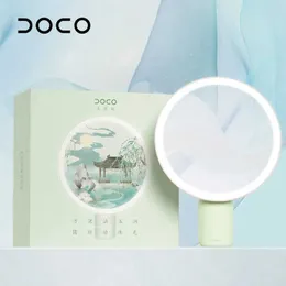Kompakte Spiegel Doco Desktop Make -up Mirror LED LEG LEITE DIMPLE DIMPLE ULTRA TRANSPARENT SCHEUTZE CHINA -Serie Klassisches süßes hochwertiges Geschenk Q240509