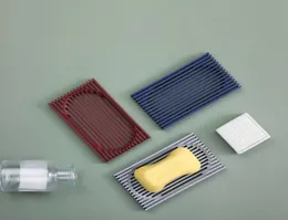 Creative Silicone Shape Soap Box Drain Holder Box Badrum Tillhandahåller dusch Storage Nonslip Dish Gadgets8920443