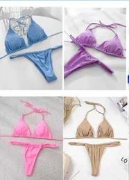 Kadın mayo tasarımcısı bikini yaz plaj mayo moda seksi iç çamaşırı mayo bölünmüş bikini boyutu S-XL