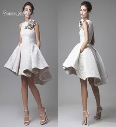 Aline Hilo Prom Dresses Jewel Sleeveless Applique 2019 Cheap Short Lace Homecoming Dress Vestidos de Novia2865547