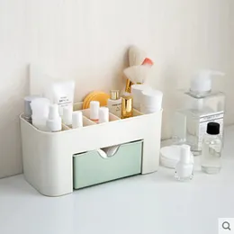 Gaveta de mesa nórdica caixa de armazenamento cosmético Makeup Brush Organizer Jóias Máscara de Máscara de Máscara de Máscara Case de Armazenamento Cosmético