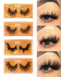 6D Mink Easelashes Full Volume False Eyelash Lashes القابلة لإعادة الاستخدام 25 مم فوضوي فوضوي 3D Mink Lashes بالكامل Minkmakeup2366204