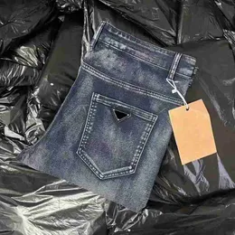 Jeans a scacchiera designer di jeans maschili, pantaloni lunghi lunghi a largo dritto sciolto casual ksjk