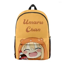 حقيبة الظهر العصرية Himouto! Umaru-chan تلميذ الكتب Prokbag Backbacks 3D Print Oxford Oxford Boys/Girls Disual Travel