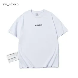 Designer Fashoin Luxury Streetwear Vetement Oversize Vetements Short Sleeve Tee Big Tag Patch VTM TSHIRTS Embroidery Black White Red Vetements T Shirt 4403
