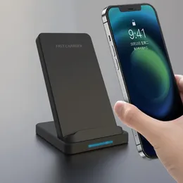 30W QI Wireless Charger Stand för iPhone 12 11 Pro X Xs Max XR 8 Samsung S20 S10 Obs 20 Fast Charging Dock Station Telefonhållare