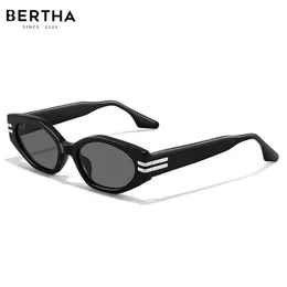 Óculos de sol Bertha anti-azul leve rosto fino Olhos de óculos combinados com grau de miopia óculos de miopia.