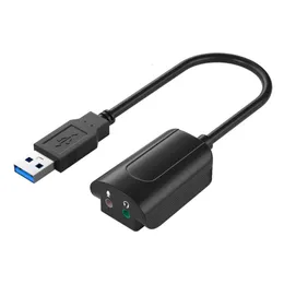 USB7.1 Extern Independent 3.5 Ljudkonverterare med kabel och ingen enhet 7.1 Ljudkort