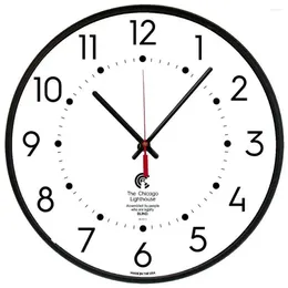 Orologi da parete da 9,25 "orologio ecologico orologio nero rotondo rotondo in plastica riciclata da 2 libbre 30% realizzato da USA in cieco con ipotesi visivamente