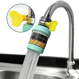 Abnehmbare 6-Schicht-Wasserhahn-Filter-Strecke Universal Spritzbrettfestes wassersparendes Gerät Küche Leitungswasserfilter Düse Waschbar