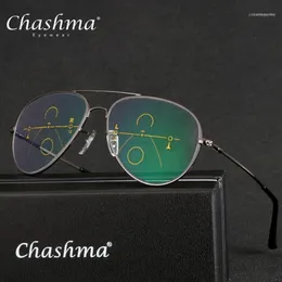 Солнцезащитные очки Chashma Brand Прогрессивные многофокальные очки для чтения мужчина Presbyopia Hyperopia Bifocal Titanium oculos de Grau 1 51 303p