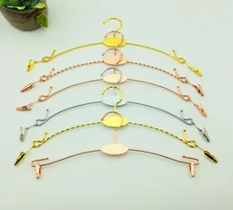 300pcs farbige Metalldessous -Kleiderbügel mit Clip -BH -Kleiderbügel und Unterwäsche -Unterlagenunterlagen -Display -Hangers SN6042142016