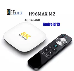 Nowy 8K H96 Max M2 Produkt Produkt Box Android 13 Bezpłatna próba 4GB32GB/64GB 2GB16GB RK3528 2.4/5G WiFi6 1000m/LAN BT5.0 Android TV Box Ustaw górny pudełko skrzynkowe