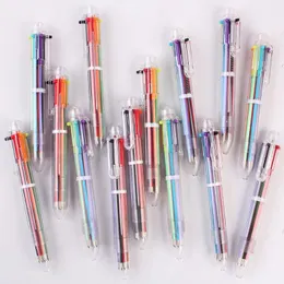 40pcs 6 في 1 ألوان متعددة الوظائف point pen 0.5mm الجدة متعددة الألوان الأطفال هدايا القرطاسية قرطاسية الباليه 240509