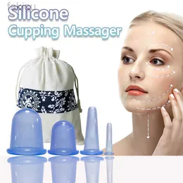 Cleaning Silicone facial massager vacuum cup jar wrinkle removal jar facial lift repair anti fat mass facial tool d240510