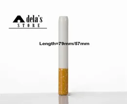 Ceramiczna rura papierosowa 79 mm 57 mm Żółty filtr Kolor Cig Kształt Rurki Tytoniowe Dym Tobacco Zioło przenośne DHL 1203590375