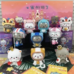 Mitao Cat Blind Box Kawaii 장난감 러브 시리즈 시즌 3 미스터리 귀여운 만화 인형 모델 액션 피겨 놀라운 생일 선물 240506