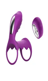 Ring Ring sem fio Controle remoto adulto Silicone macio vibração masculina Dual anel Sexo Atraso de sexo 19 Jan29 P40 Y190706022451847