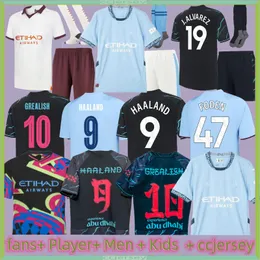 23/24/25 Haaland Football Trikot Griechenland Mahrez Fans Spieler Edition de Bruyne Foden 2024 2025 Fußballtops Shirt Kids Kit Set Uniform Kovac