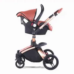 Luxury 3-in-1 Baby Stroller, High-Quality Infant Pram with Car