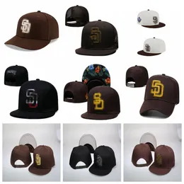 パドレス-SDレター野球帽子新しいファッションレディースメンズサンハットヒップホップストリートスポーツゴラススナップバックハット
