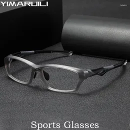 Solglasögonramar Yimaruili Fashion Cycling Glasses Women TR90 Retro Trendry Big Face Optical Recept Sports Gyeglasses Frame For Men