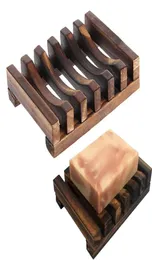 Soop de bambu de madeira natural Bandeja de bandeja de armazenamento Rack Box Racker para banheira Placa de chuveiro Banheiro 9818121